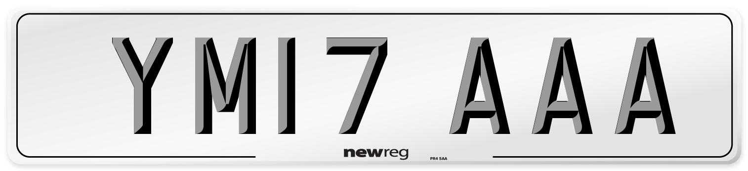 YM17 AAA Number Plate from New Reg